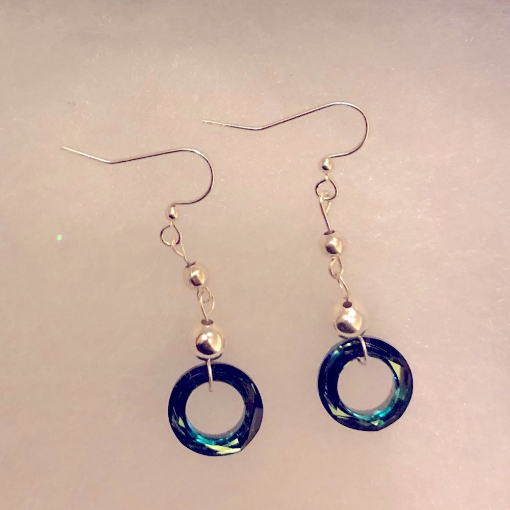 Handmade tarnish resistant* cosmic ring earrings